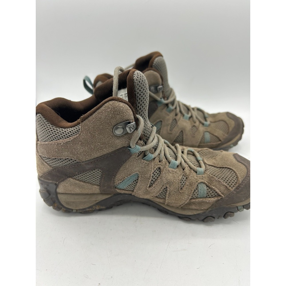 Merrell Deverta 2 Mid Hiking Boot Womens 7.5 Waterproof Trail Shoe J034744 Brown